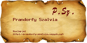Prandorfy Szalvia névjegykártya